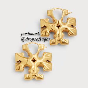NWT Tory Burch Roxanne Hidden Logo Earring (BRAND NEW AUTHENTIC)